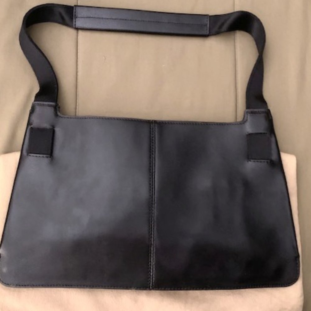 Black small eather shoulder purse by Classique Entier; never used